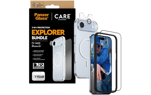 Protection d'écran pour iPhone Air - PanzerGlass CARE 3-en-1