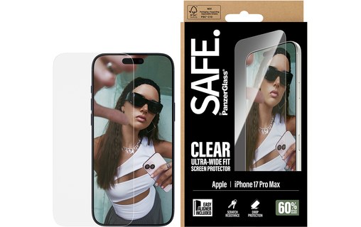 Protection d'écran pour iPhone 17 Pro Max - PanzerGlass SAFE