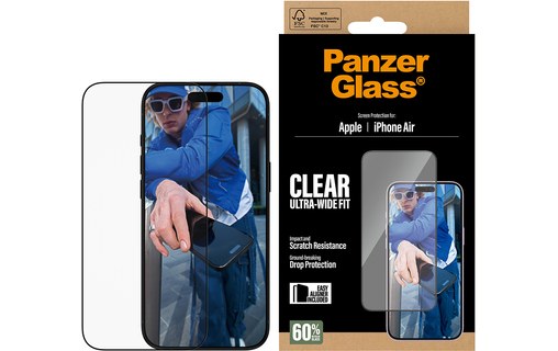 Protection d'écran pour iPhone Air - PanzerGlass Ultra-Wide EasyAligner