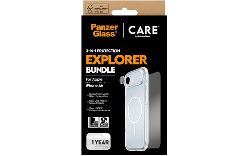 Protection d'écran pour iPhone Air - PanzerGlass CARE 3-en-1