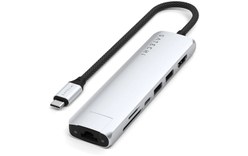 Dock USB-C 7 ports - Satechi 7-en-1 Adapter - Argent - HDMI 4K + RJ45