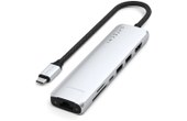 Dock USB-C 7 ports - Satechi 7-en-1 Adapter - Argent - HDMI 4K + RJ45