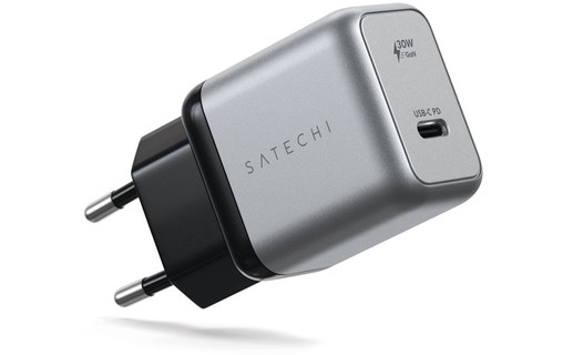 Satechi ST-UC30WCM-EU chargeur d'appareils mobiles Universel Noir, Argent Secteu