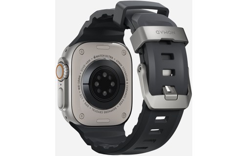 Bracelet Sport pour Apple Watch 46 mm - Nomad Rocky Point Storm - Titane Naturel