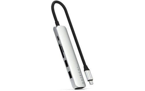 Station d'accueil - Satechi 6-en-1 Slim Adapter - Argent