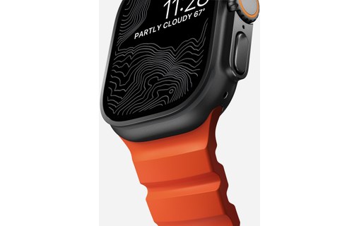 Bracelet Sport pour Apple Watch 46 mm - Nomad Rocky Point Magma - Titane Noir