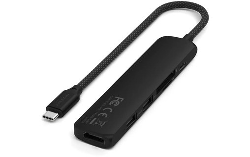 Station d'accueil - Satechi 6-en-1 Slim Adapter - Noir