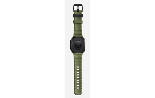 Bracelet Sport pour Apple Watch 46 mm - Nomad Rocky Point Vert - Titane Noir