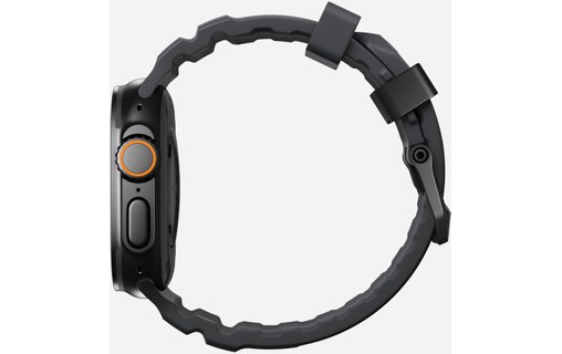Bracelet Sport pour Apple Watch 46 mm - Nomad Rocky Point Storm - Titane Noir