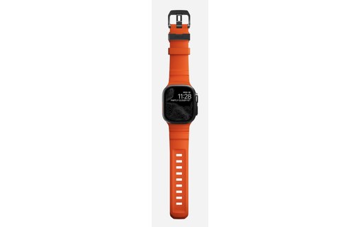 Bracelet Sport pour Apple Watch 46 mm - Nomad Rocky Point Magma - Titane Noir