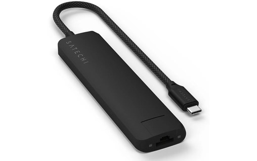 Dock USB-C 7 ports - Satechi 7-en-1 Adapter - Noir - HDMI 4K + RJ45