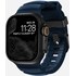 Bracelet Sport pour Apple Watch 46 mm - Nomad Rocky Point Bleu - Titane Noir