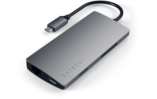 Dock USB-C Satechi Multi-Port USB-C 4K avec ethernet - Gris sidéral