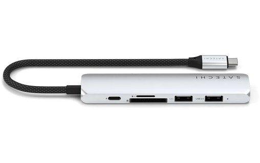 Station d'accueil - Satechi 6-en-1 Slim Adapter - Argent