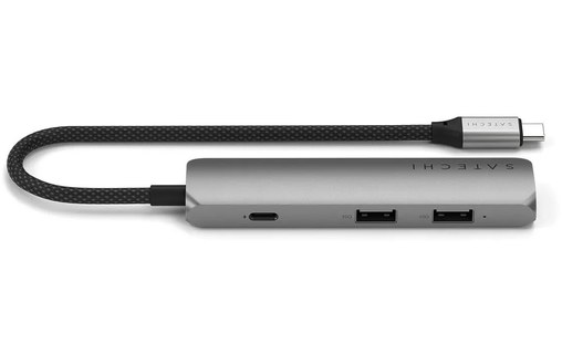 Dock USB-C 4 ports - Satechi 4-in-1 Adapter - Gris Sidéral - HDMI 4K + USB