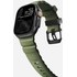 Bracelet Sport pour Apple Watch 46 mm - Nomad Rocky Point Vert - Titane Noir
