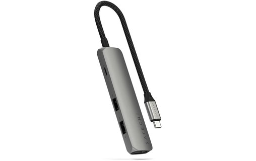 Dock USB-C 4 ports - Satechi 4-in-1 Adapter - Gris Sidéral - HDMI 4K + USB