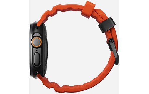 Bracelet Sport pour Apple Watch 46 mm - Nomad Rocky Point Magma - Titane Noir