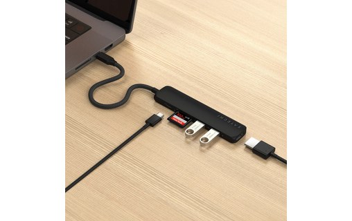 Station d'accueil - Satechi 6-en-1 Slim Adapter - Noir