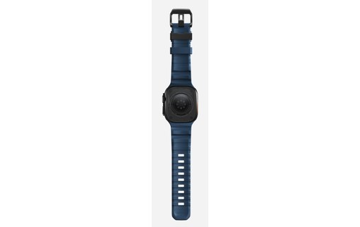 Bracelet Sport pour Apple Watch 46 mm - Nomad Rocky Point Bleu - Titane Noir