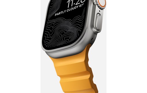 Bracelet Sport pour Apple Watch 46 mm - Nomad Rocky Point Sol - Titane Naturel