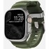 Bracelet Sport pour Apple Watch 46 mm - Nomad Rocky Point Vert - Titane Naturel
