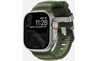 Bracelet Sport pour Apple Watch 46 mm - Nomad Rocky Point Vert - Titane Naturel