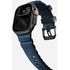 Bracelet Sport pour Apple Watch 46 mm - Nomad Rocky Point Bleu - Titane Noir