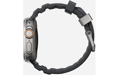 Bracelet Sport pour Apple Watch 46 mm - Nomad Rocky Point Storm - Titane Naturel