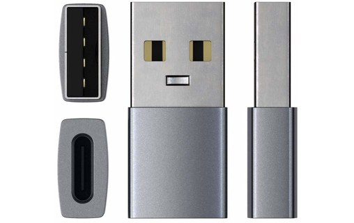 Satechi ST-TAUCM changeur de genre de câble USB-A USB-C Gris