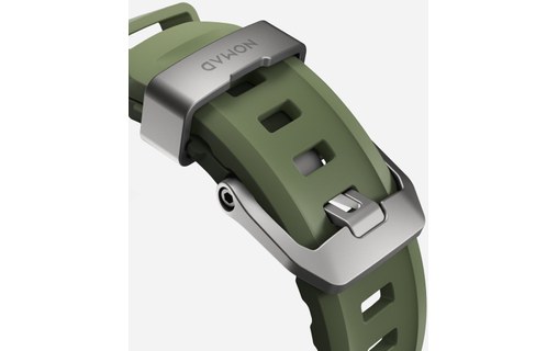 Bracelet Sport pour Apple Watch 46 mm - Nomad Rocky Point Vert - Titane Naturel