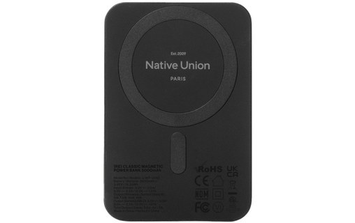 Batterie externe magnétique 5000 mAh - Native Union (Re)Classic - Noire