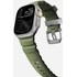 Bracelet Sport pour Apple Watch 46 mm - Nomad Rocky Point Vert - Titane Naturel