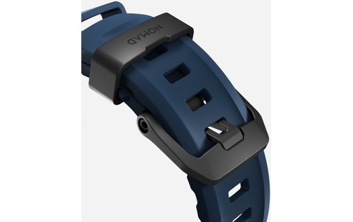 Bracelet Sport pour Apple Watch 46 mm - Nomad Rocky Point Bleu - Titane Noir