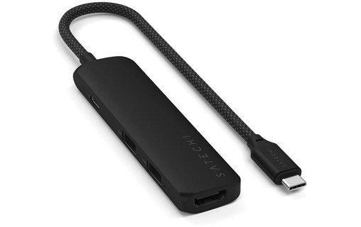Dock USB-C 4 ports - Satechi 4-in-1 Adapter - Noir - HDMI 4K + USB