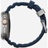 Bracelet Sport pour Apple Watch 46 mm - Nomad Rocky Point Bleu - Titane Naturel