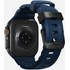 Bracelet Sport pour Apple Watch 46 mm - Nomad Rocky Point Bleu - Titane Noir