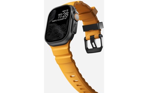 Bracelet Sport pour Apple Watch 46 mm - Nomad Rocky Point Sol - Titane Noir