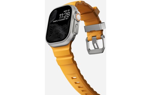 Bracelet Sport pour Apple Watch 46 mm - Nomad Rocky Point Sol - Titane Naturel