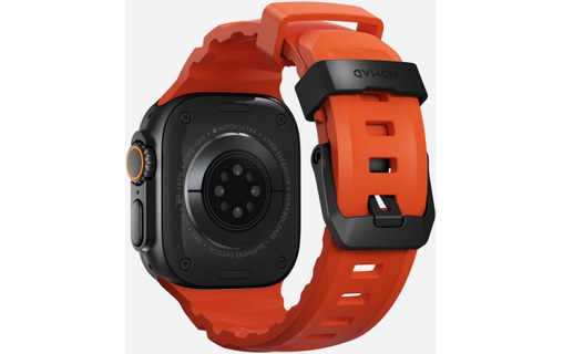 Bracelet Sport pour Apple Watch 46 mm - Nomad Rocky Point Magma - Titane Noir