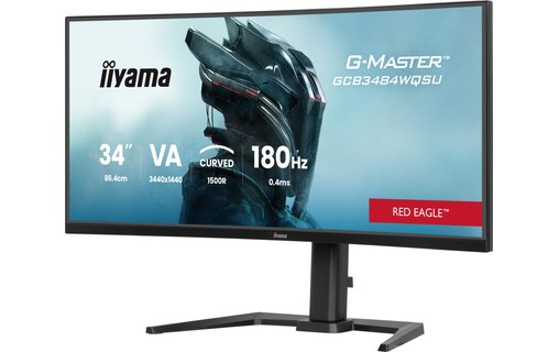 Écran Gaming Incurvé 34" iiyama G-MASTER GCB3484WQSU-B1 - 180 Hz USB-C