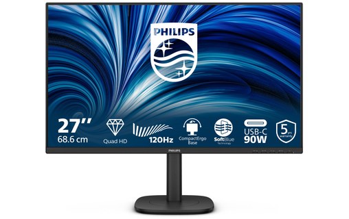 Écran 27" Philips 3000 series 27B2U3601/00 - 120 Hz USB-C