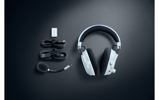 Casque gaming sans fil Razer BlackShark V3 Pro pour PlayStation, Blanc