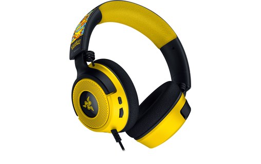 Casque gaming Razer Kraken V4 X Pokémon Edition Noir, Jaune