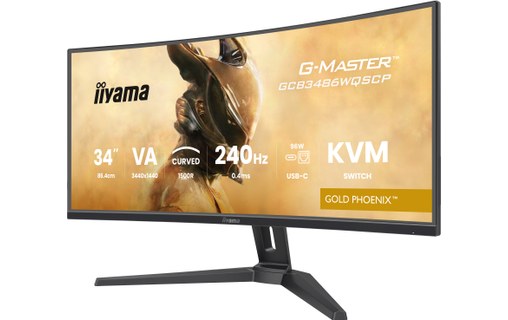 Écran Gaming Incurvé 34" iiyama G-MASTER GCB3486WQSCP-B1 - 240 Hz USB-C