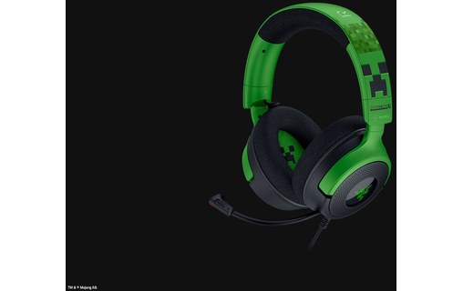 Casque gaming Razer Kraken V4 X Minecraft Edition Noir, Vert