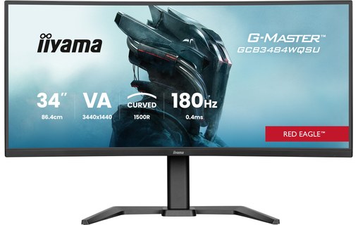 Écran Gaming Incurvé 34" iiyama G-MASTER GCB3484WQSU-B1 - 180 Hz USB-C