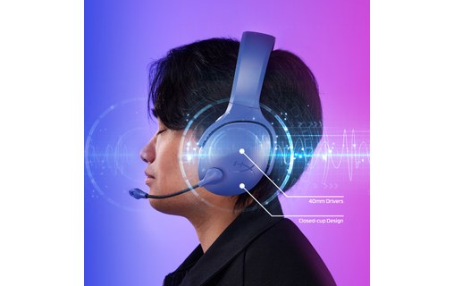 Casque gaming sans fil HyperX Cloud Jet, Bleu - Bluetooth