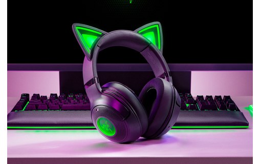 Casque gaming sans fil Razer Kraken Kitty V2, Noir - Bluetooth