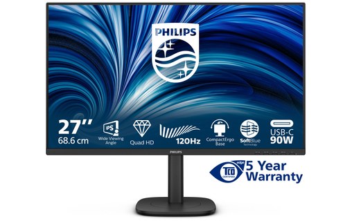 Écran 27" Philips 3000 series 27B2U3601/00 - 120 Hz USB-C